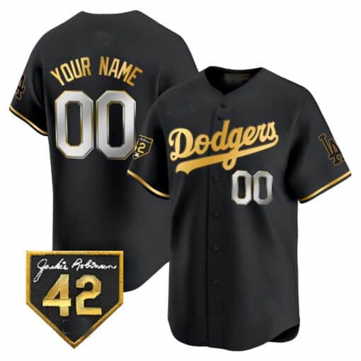 Custom Los Angeles Dodgers 2024 Jackie Robinson Patch Vapor Premier Limited ¡§C All Stitched Baseball Jersey