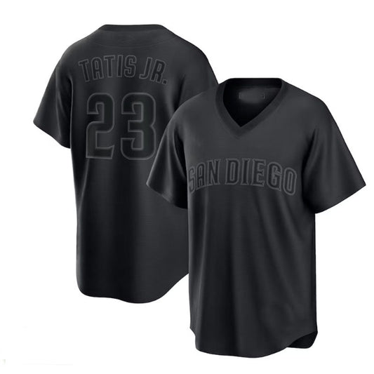 San Diego Padres #23 Fernando Tat?¡ìas Jr. Pitch Black Fashion Replica Player Jersey - Black Baseball Jerseys