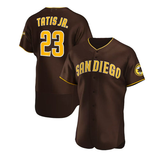San Diego Padres #23 Fernando Tat?¡ìas Jr. Road Authentic Player Jersey - Brown Baseball Jerseys