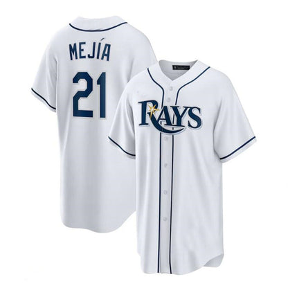 Tampa Bay Rays #21 Francisco Mej¡§aa Home Replica Player Jersey - White Baseball Jerseys