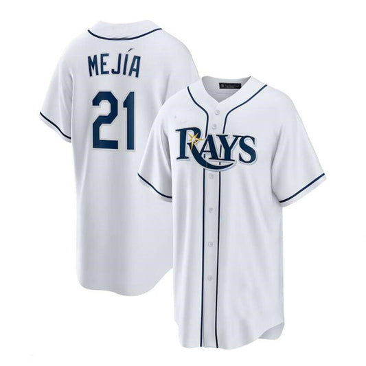 Tampa Bay Rays #21 Francisco Mej¡§aa Home Replica Player Jersey - White Baseball Jerseys
