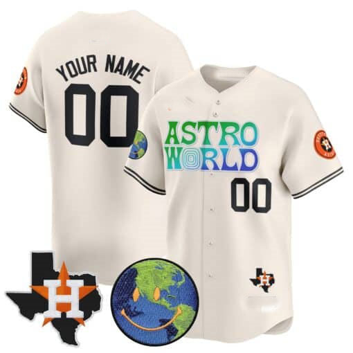 Custom Houston Astros Cactus Jack Astro World Vapor Premier Limited ¡§C All Stitched Baseball Jersey