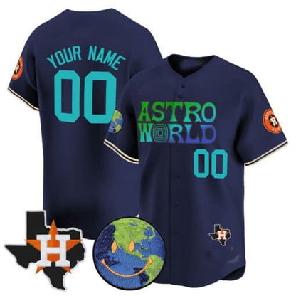 Custom Houston Astros Cactus Jack Astro World Vapor Premier Limited ¡§C All Stitched Baseball Jersey