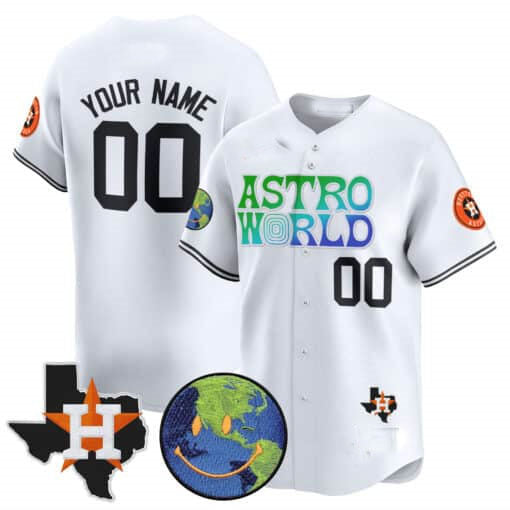 Custom Houston Astros Cactus Jack Astro World Vapor Premier Limited ¡§C All Stitched Baseball Jersey