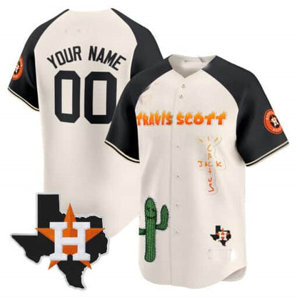 Custom Houston Astros Cactus Jack Patch Vapor Premier Limited ¡§C All Stitched Baseball Jersey