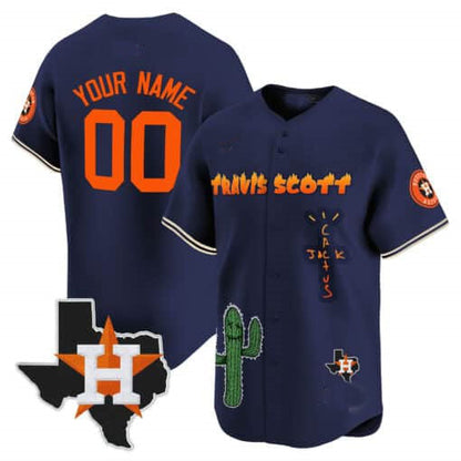 Custom Houston Astros Cactus Jack Patch Vapor Premier Limited ¡§C All Stitched Baseball Jersey