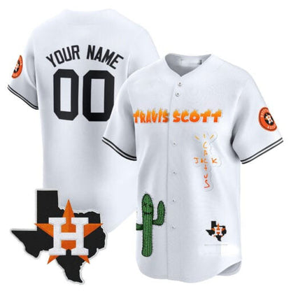 Custom Houston Astros Cactus Jack Patch Vapor Premier Limited ¡§C All Stitched Baseball Jersey