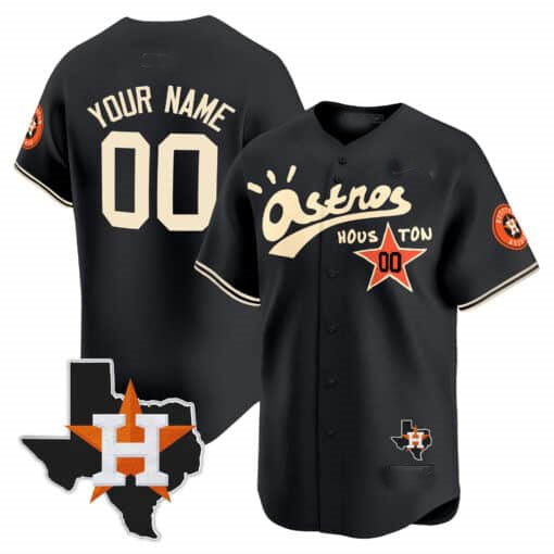 Custom Houston Astros Cactus Jack Style Vapor Premier Limited ¡§C All Stitched Baseball Jersey