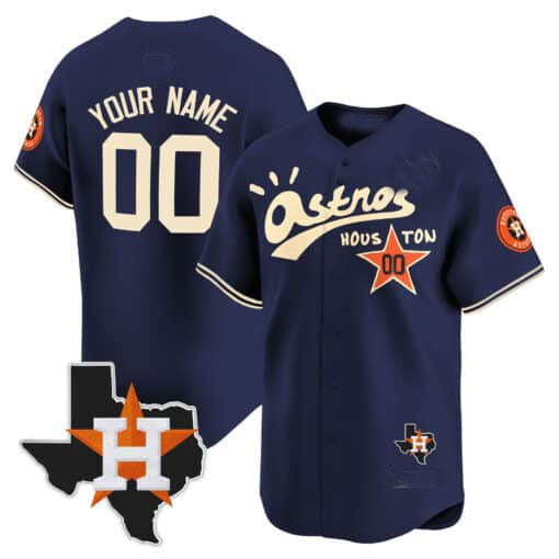 Custom Houston Astros Cactus Jack Style Vapor Premier Limited ¡§C All Stitched Baseball Jersey