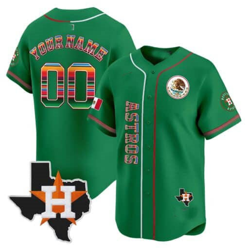 Custom Houston Astros Mexico Vapor Premier Limited V4 ¡§C All Stitched Baseball Jersey