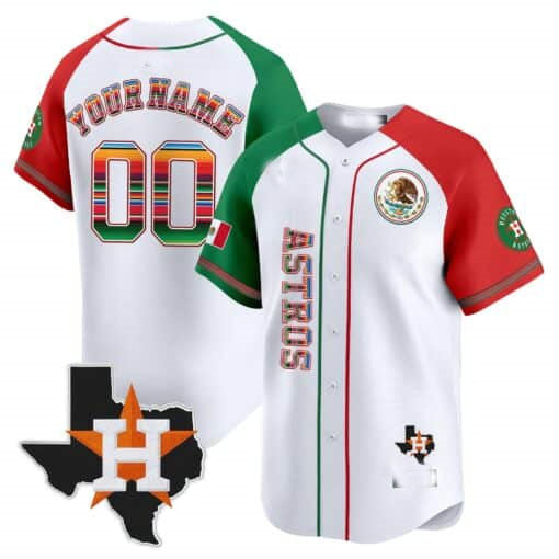 Custom Houston Astros Mexico Vapor Premier Limited V4 ¡§C All Stitched Baseball Jersey