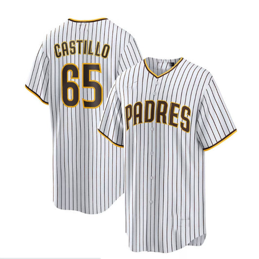 San Diego Padres #65 Jos?¡ì| Castillo Home Replica Player Jersey - White Baseball Jerseys
