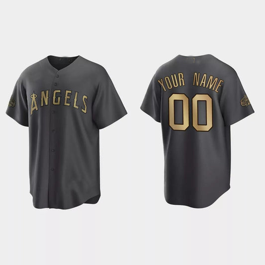 Custom Los Angeles Angels 2022 All-Star Game Replica Jersey ¡§C Charcoal Stitched Baseball Jerseys