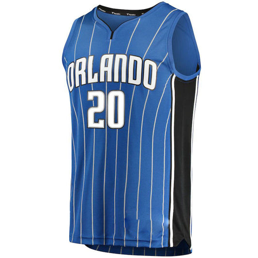O.Magic #20 Markelle Fultz Fanatics Branded Fast Break Replica Jersey Icon Edition Blue Stitched American Basketball Jersey