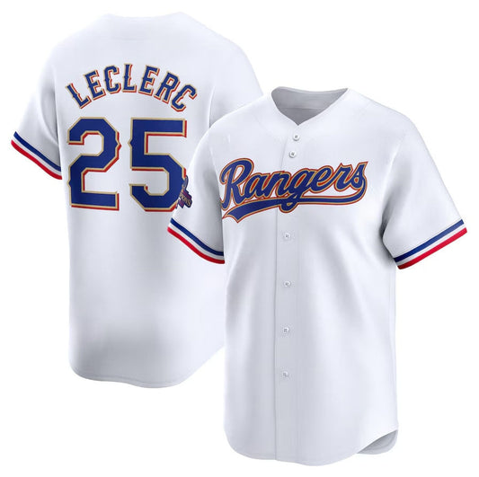 Texas Rangers #25 Jose Leclerc 2024 Gold Collection Limited Player Jersey ¡§C White Baseball Jerseys