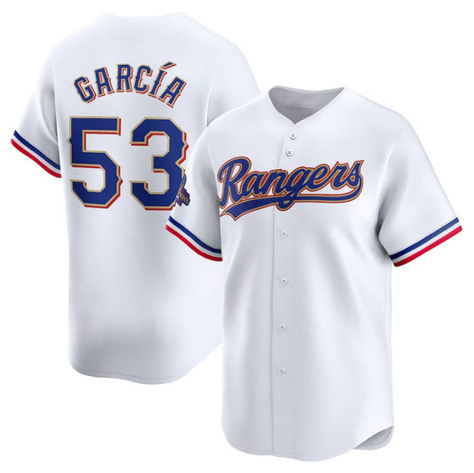 Texas Rangers #53 Adolis Garcia 2024 Gold Collection Limited Player Jersey ¡§C White Baseball Jerseys