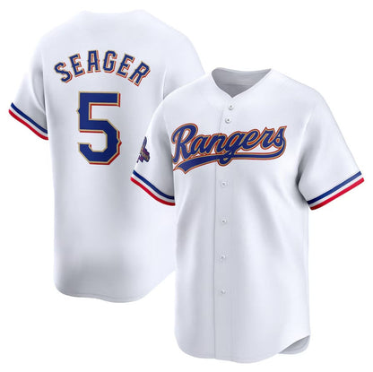 Texas Rangers #5 Corey Seager 2024 Gold Collection Limited Player Jersey ¡§C White Baseball Jerseys