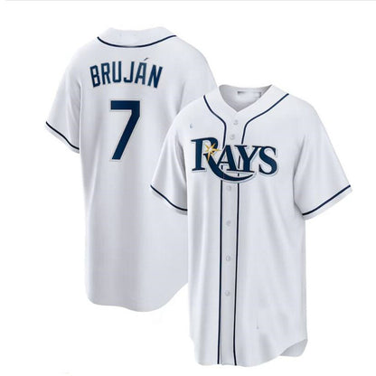 Tampa Bay Rays #7 Vidal Bruj¡§¡én Home Replica Player Jersey - White Baseball Jerseys