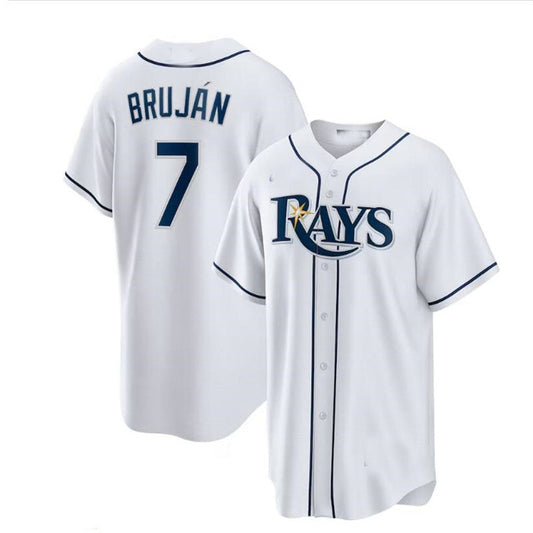 Tampa Bay Rays #7 Vidal Bruj¡§¡én Home Replica Player Jersey - White Baseball Jerseys